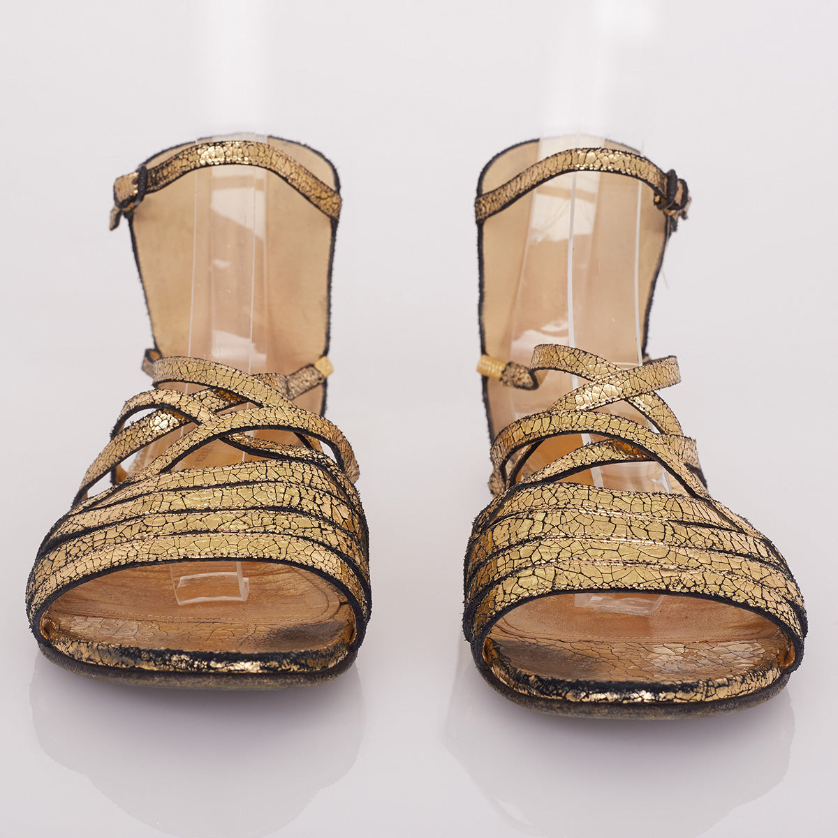 Sandália Bottega Veneta Dourada Tam. 38,5 Br