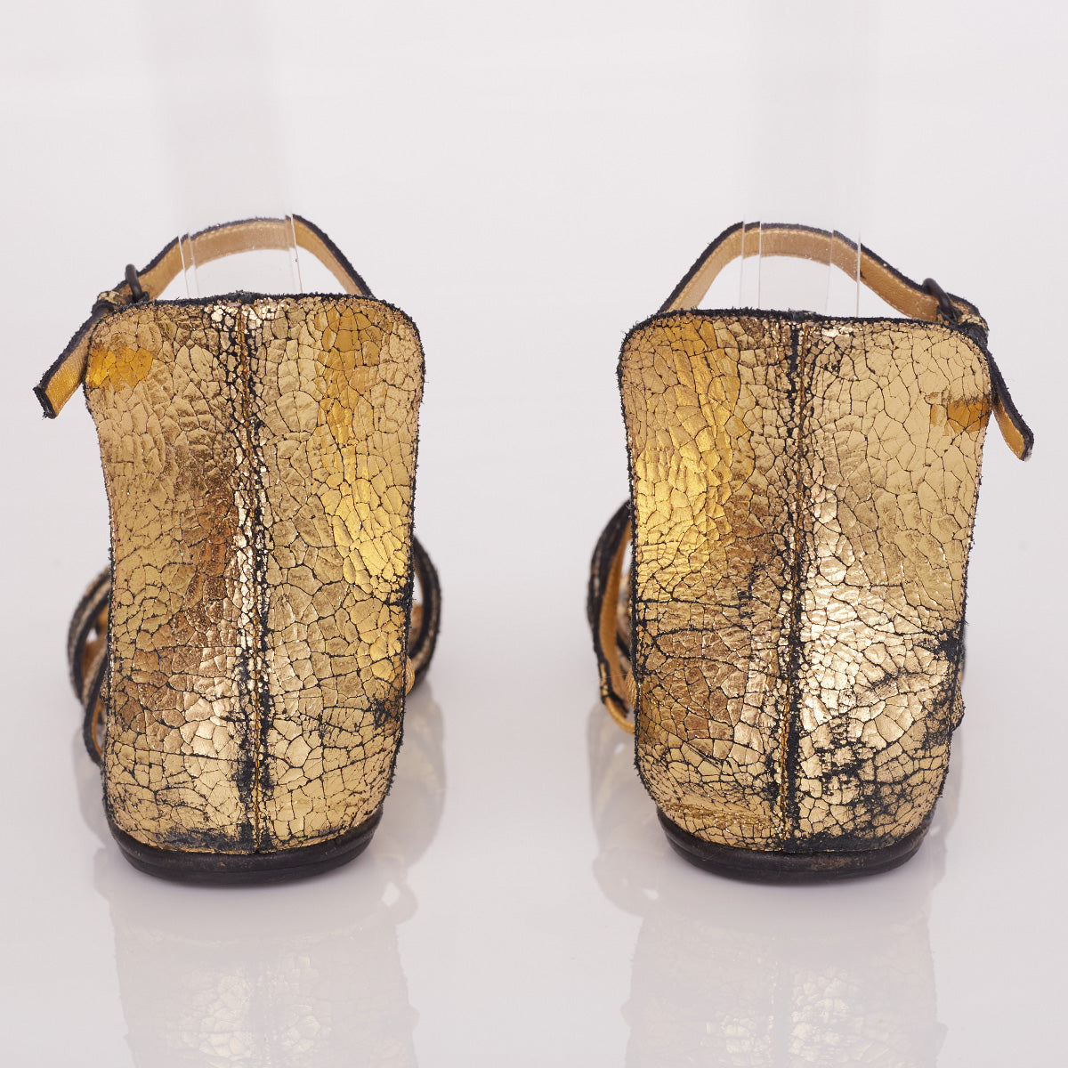 Sandália Bottega Veneta Dourada Tam. 38,5 Br