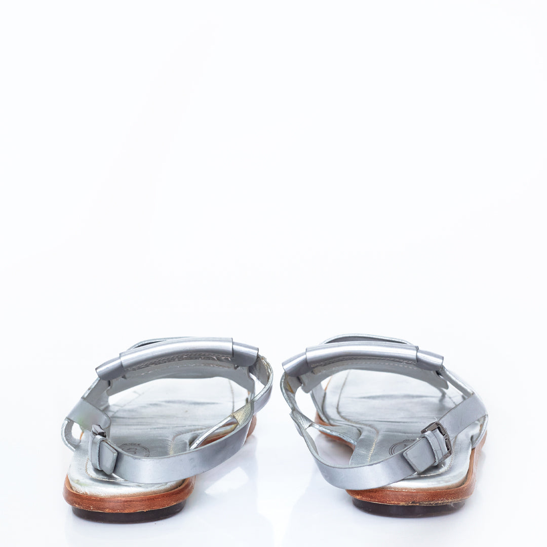 Rasteirinha Tod’s Prata Tam. 39