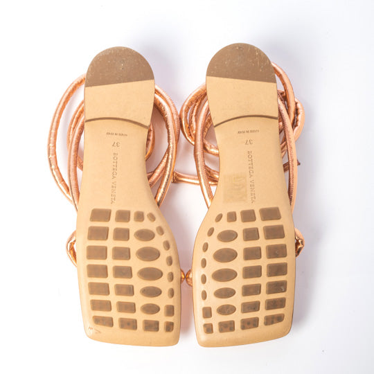 Rasteira Bottega Veneta Rosê Gold Tam. 37