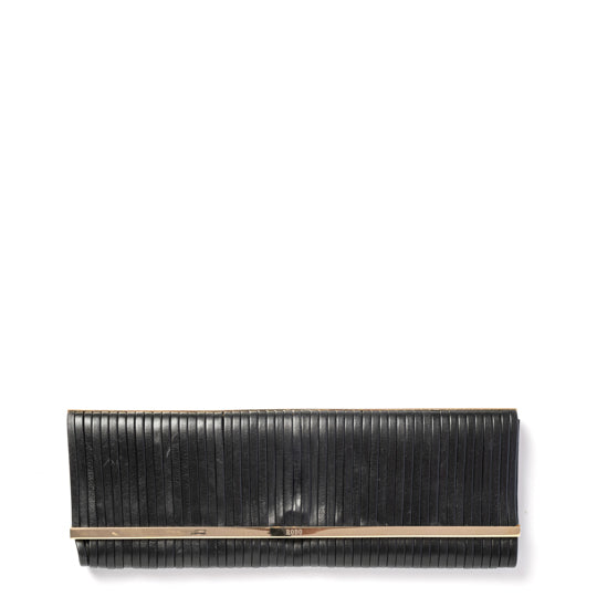 Clutch Rodo Preta com dourado
