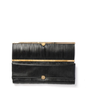 Clutch Rodo Preta com dourado