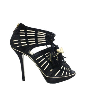 Sandalia Christian Dior Preta e Dourada Tam. 40