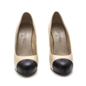 Sapato Chanel Bicolor Preto e Bege Tam. 39