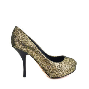 Sapato Giuseppe Zanotti Dourado e Preto Tam. 35