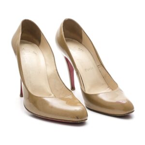 Sapato Louboutin Simple Pump Verniz Nude Tam. 38,5