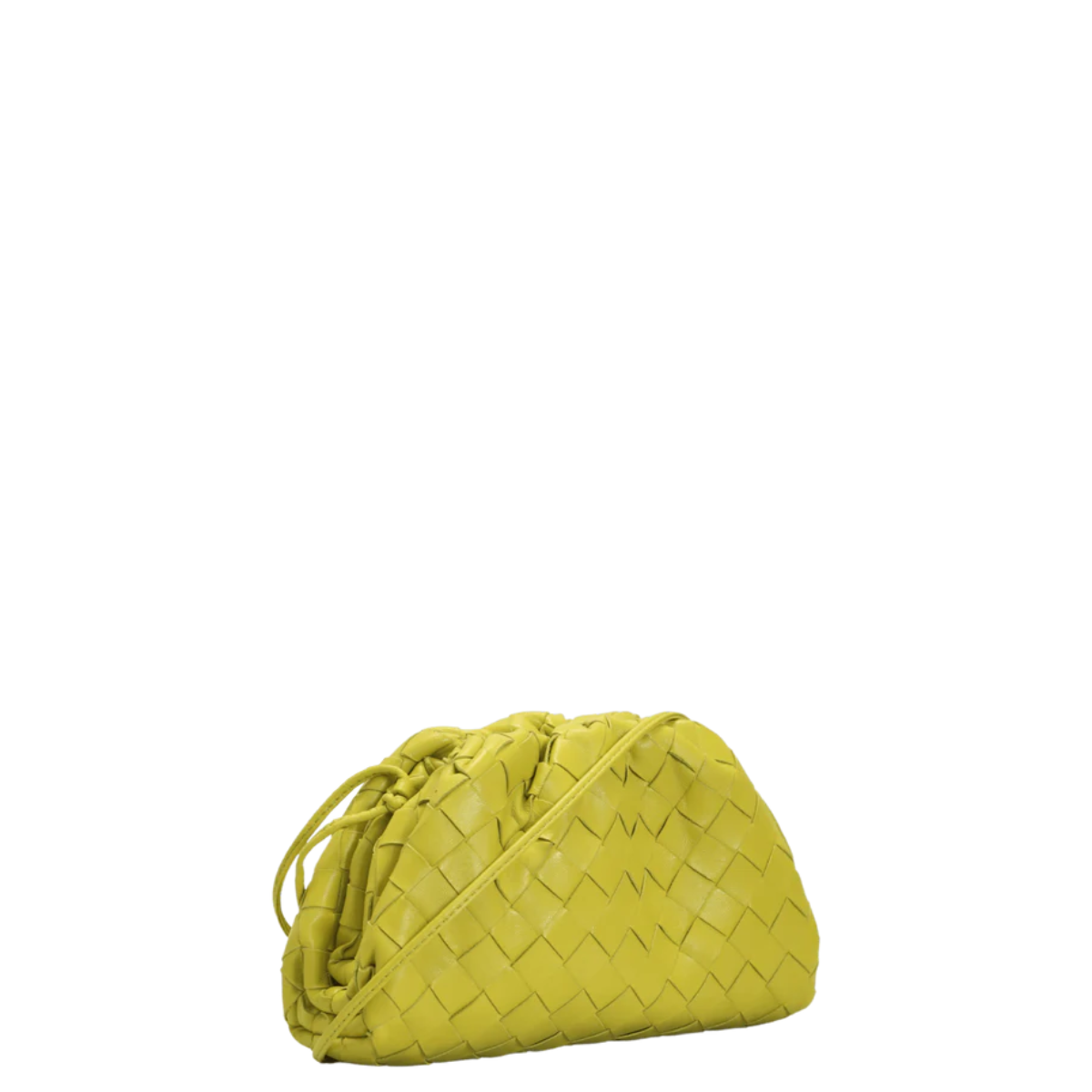 Bolsa Bottega Veneta Mini Pouch Intrecciato Verde Lima