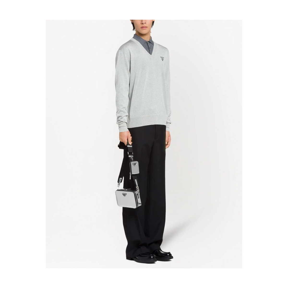 Bolsa Prada Carteiro Brinque Prata