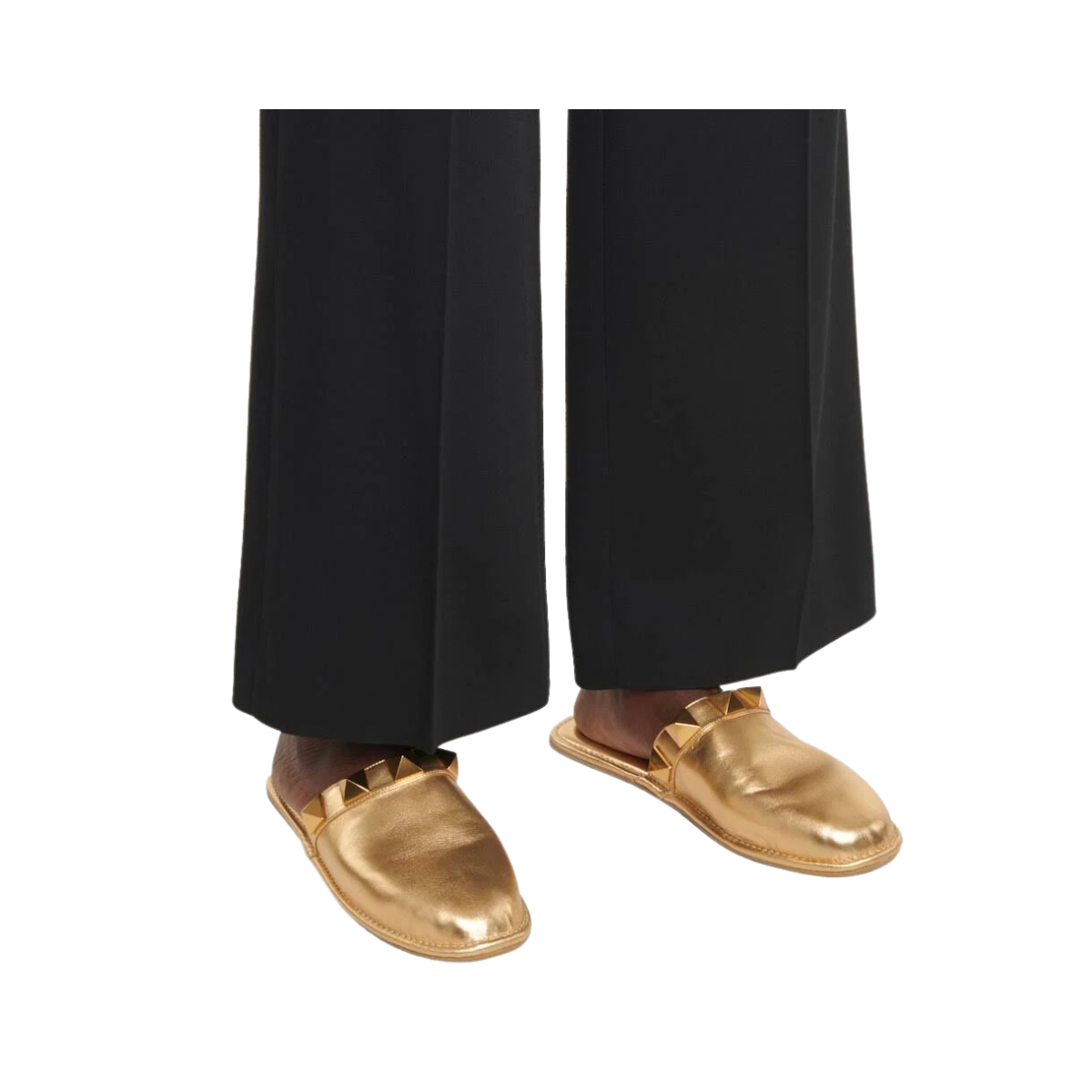 Mule Valentino Roman Stud Metallic Tam. 35 Br