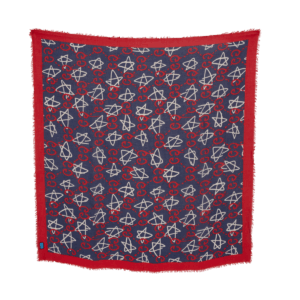 Lenço Gucci Azul Estampado