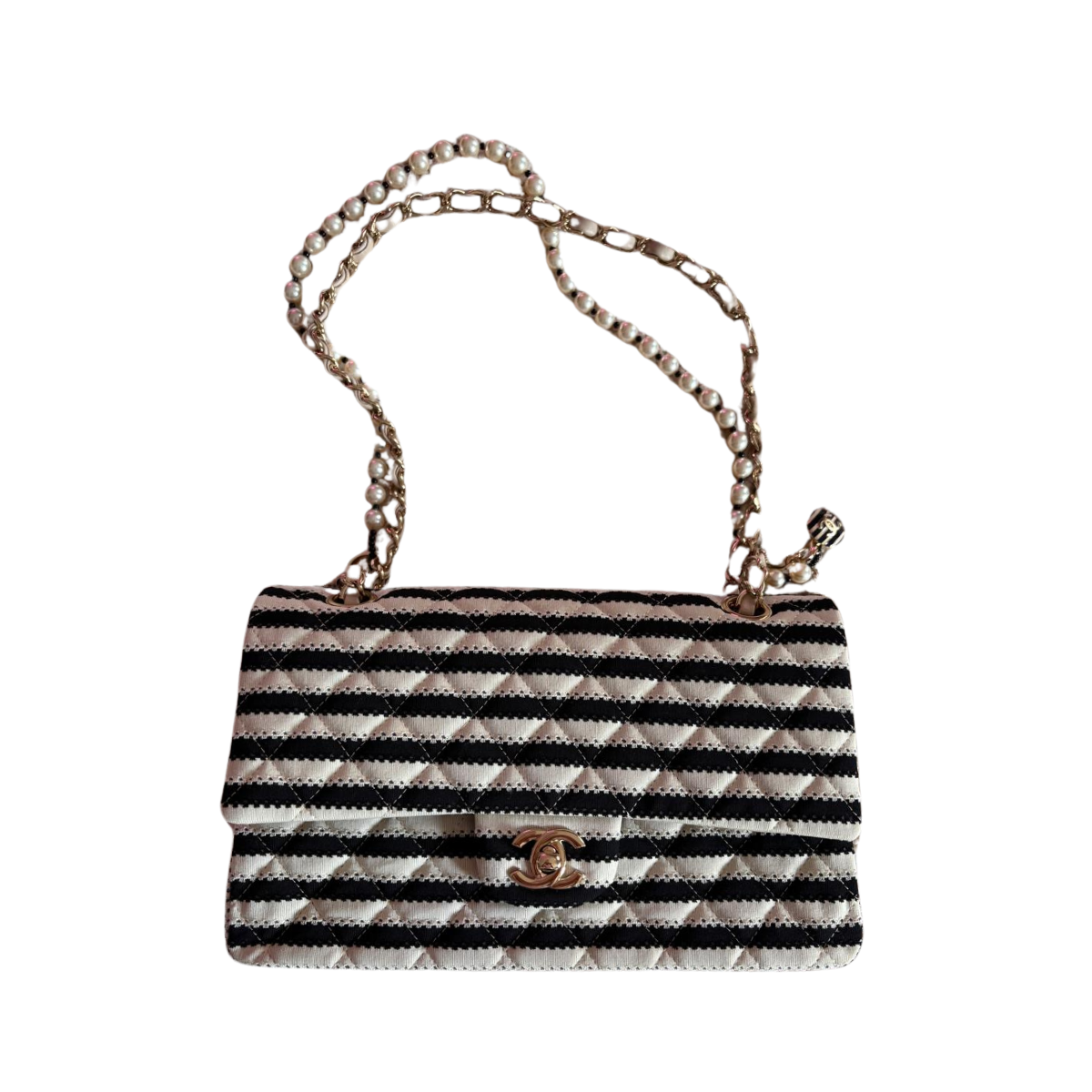 Bolsa Chanel Matêlasse Preta e Branca