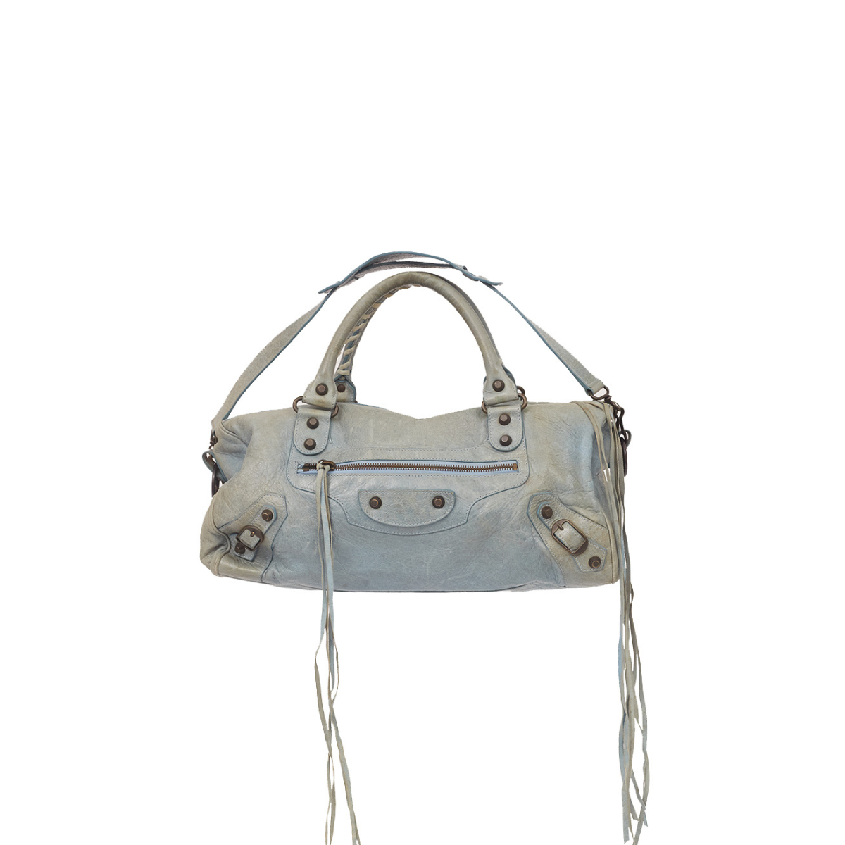 Bolsa Balenciaga Motorcross Turquesa