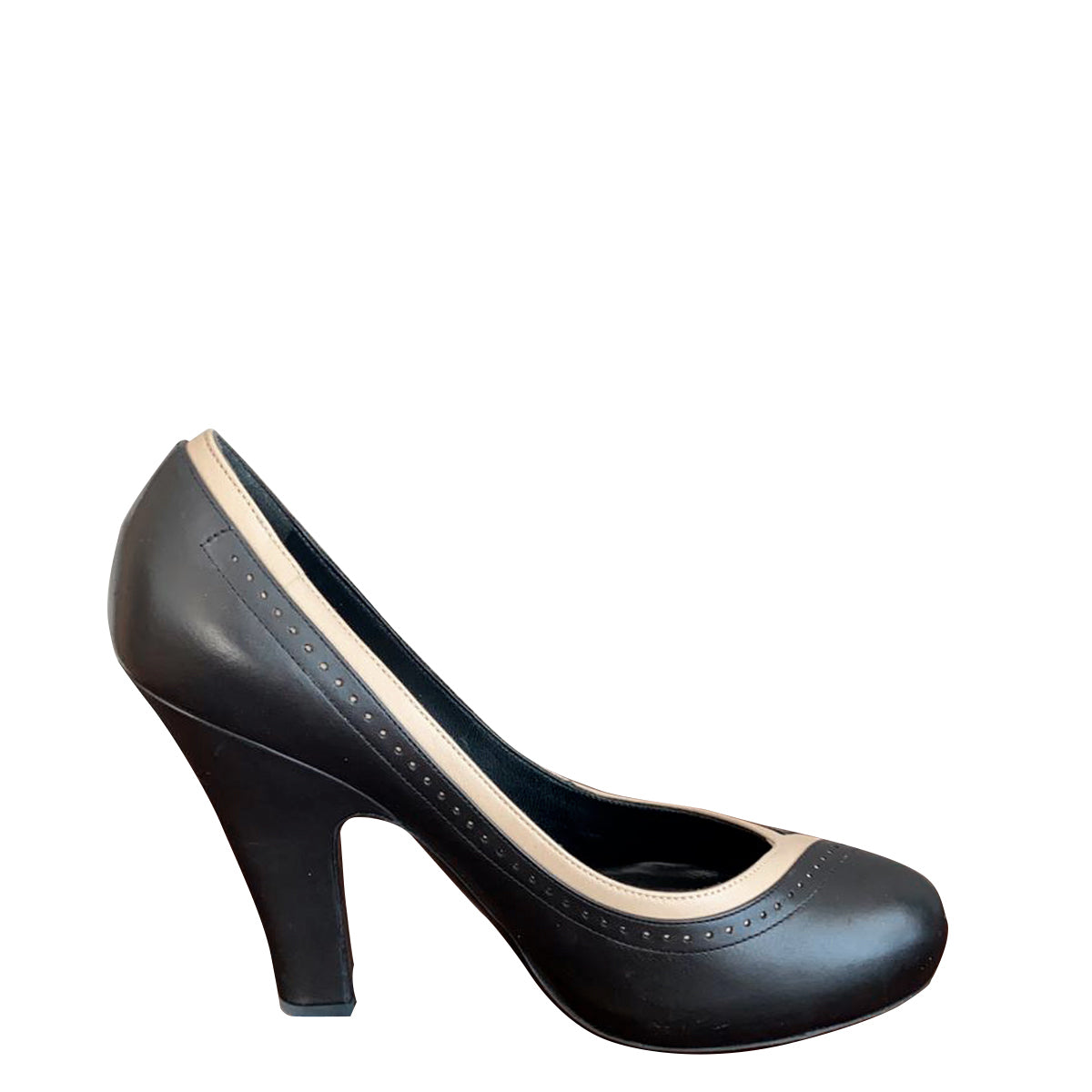 Sapato Bottega Veneta Creme e Preto Tam. 37,5