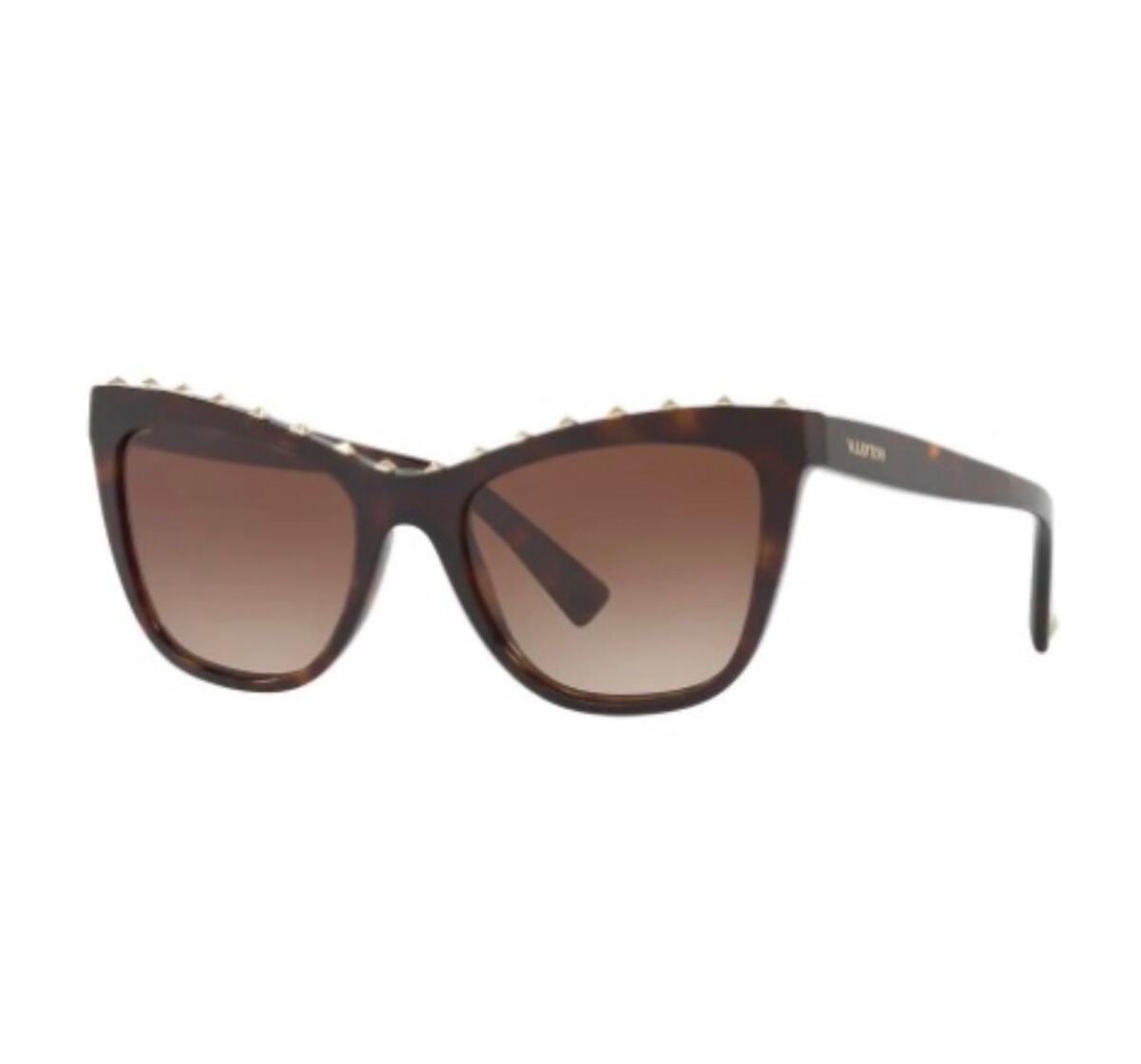 Óculos Valentino Cat Eye Rockstud Marrom