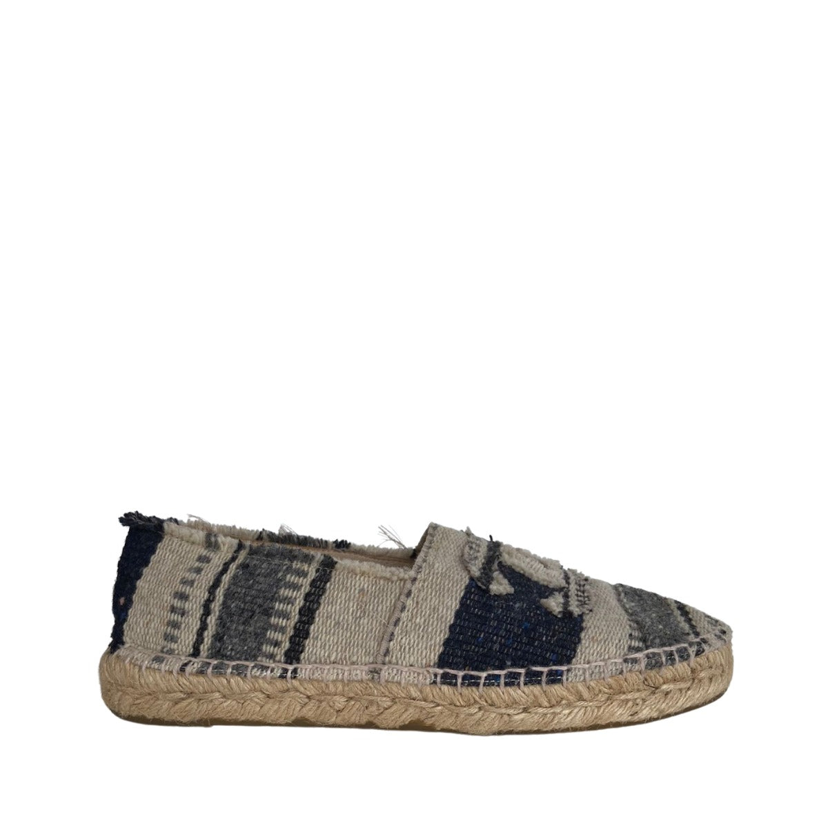 Alpargata Chanel Off White e Preto Tam. 36 br