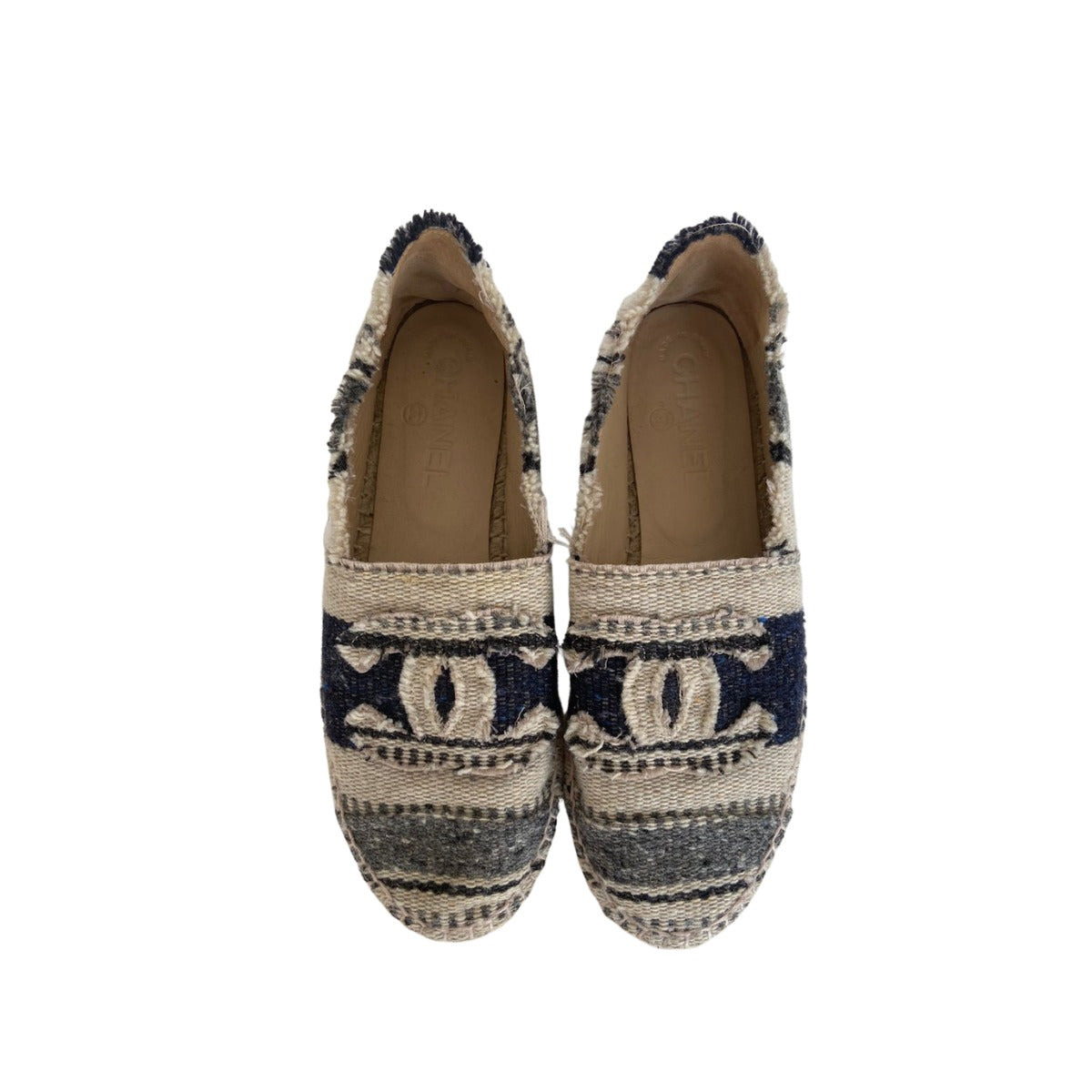 Alpargata Chanel Off White e Preto Tam. 36 br