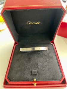 Pulseira Cartier Love Ouro Branco