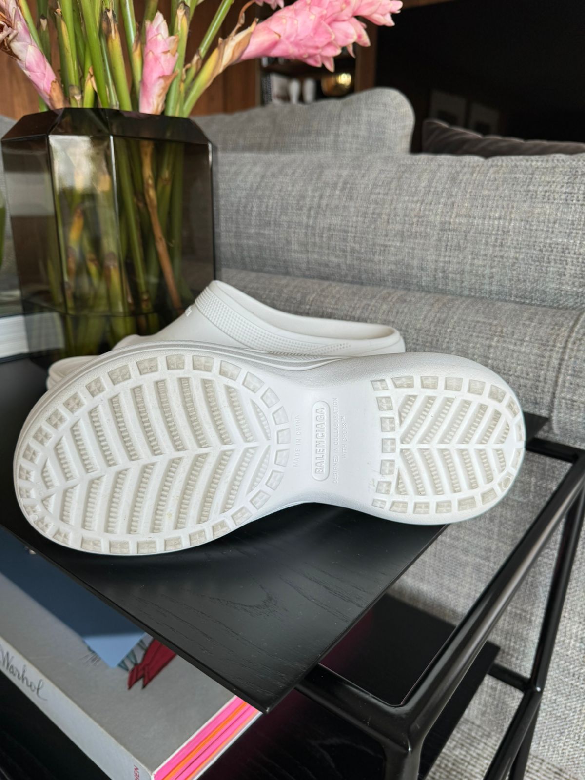 Slide Balenciaga Pool Crocs Branca Tam. 39 Br