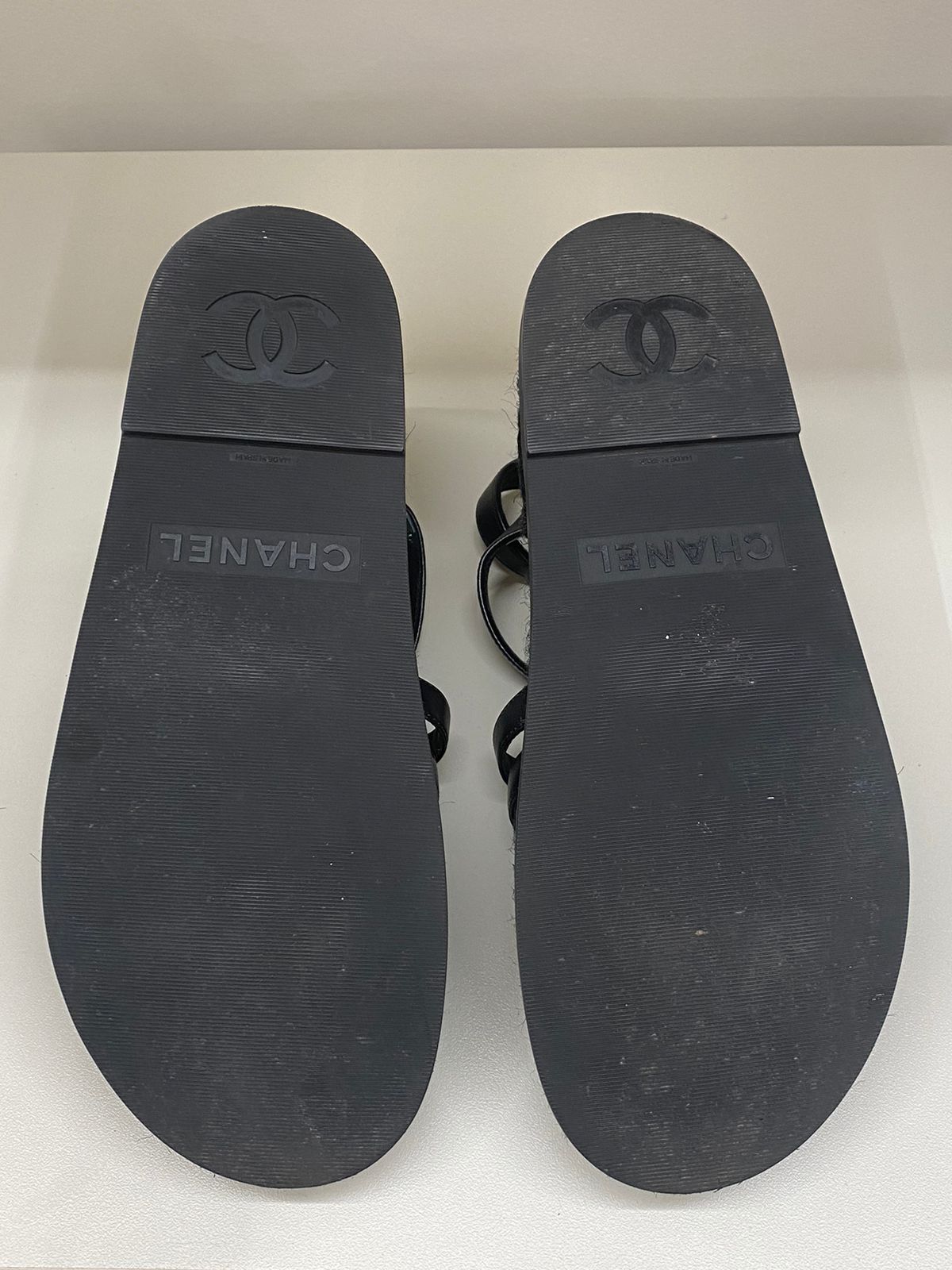 Sandália Chanel Preta Tam. 37 Br