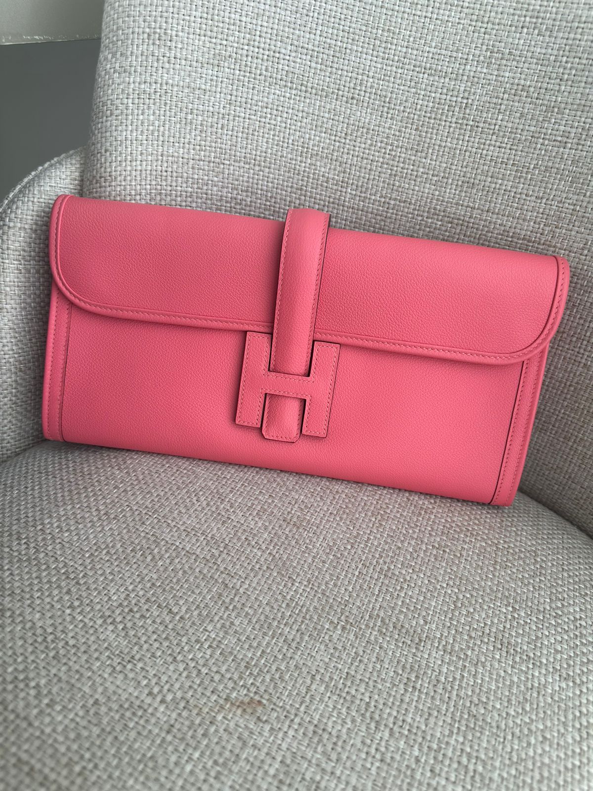 Clutch Hermes Jige Rosa Azalee
