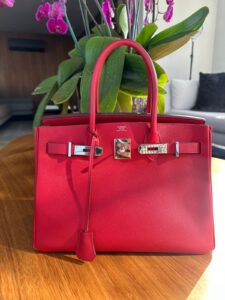 Bolsa Birkin 30 vermelha