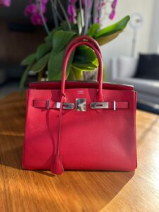 Bolsa Birkin 30 vermelha