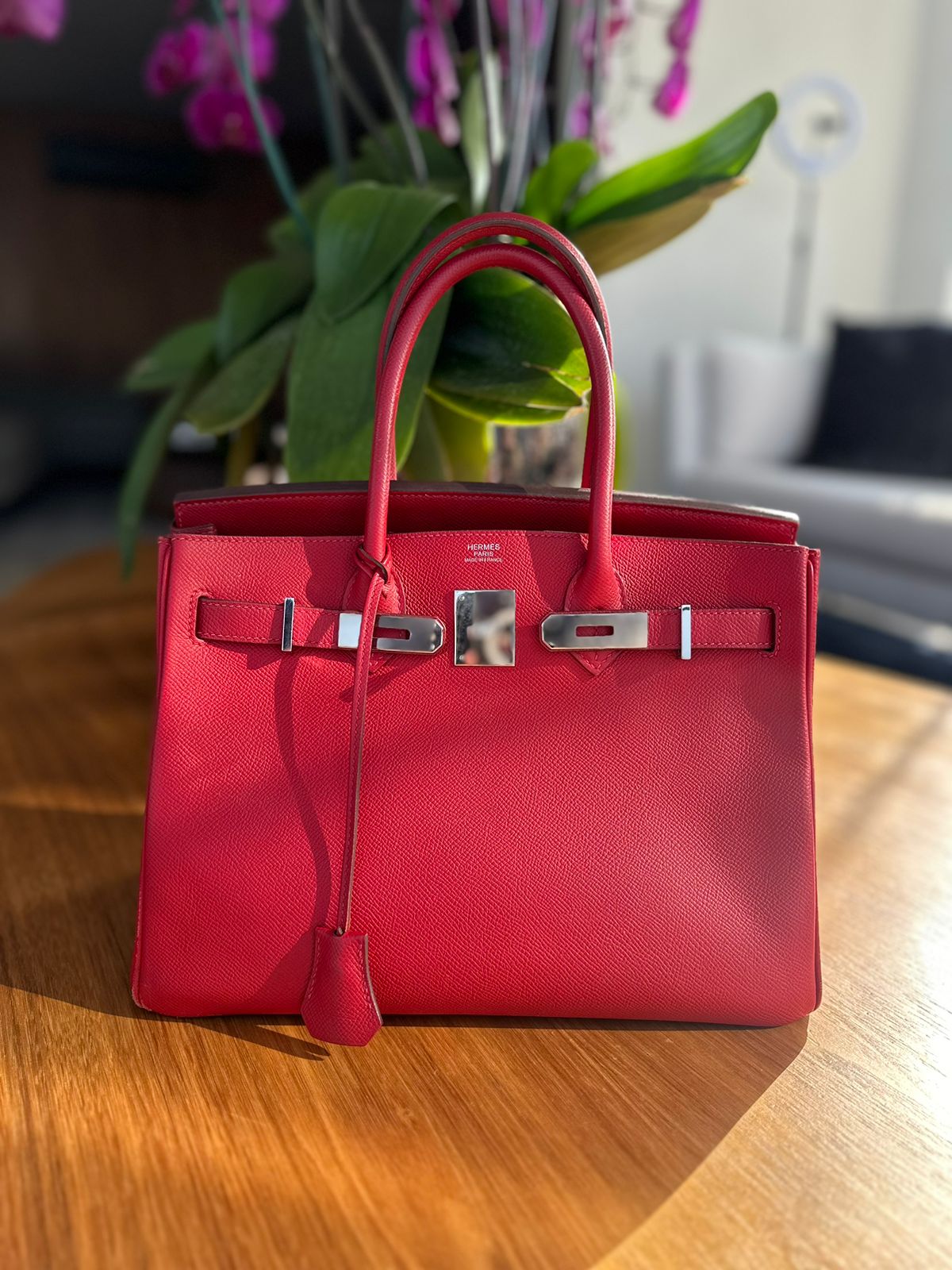 Bolsa Birkin 30 vermelha