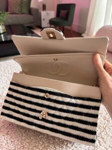 Bolsa Chanel Matêlasse Preta e Branca