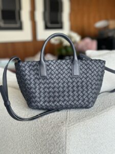 Bolsa Bottega Veneta Mini Cabat Azul Marinho