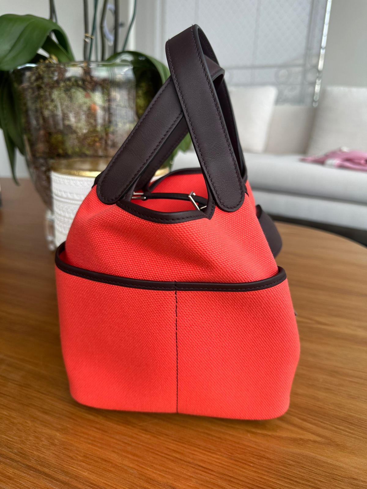 Bolsa Hermès Picotin Vermelha
