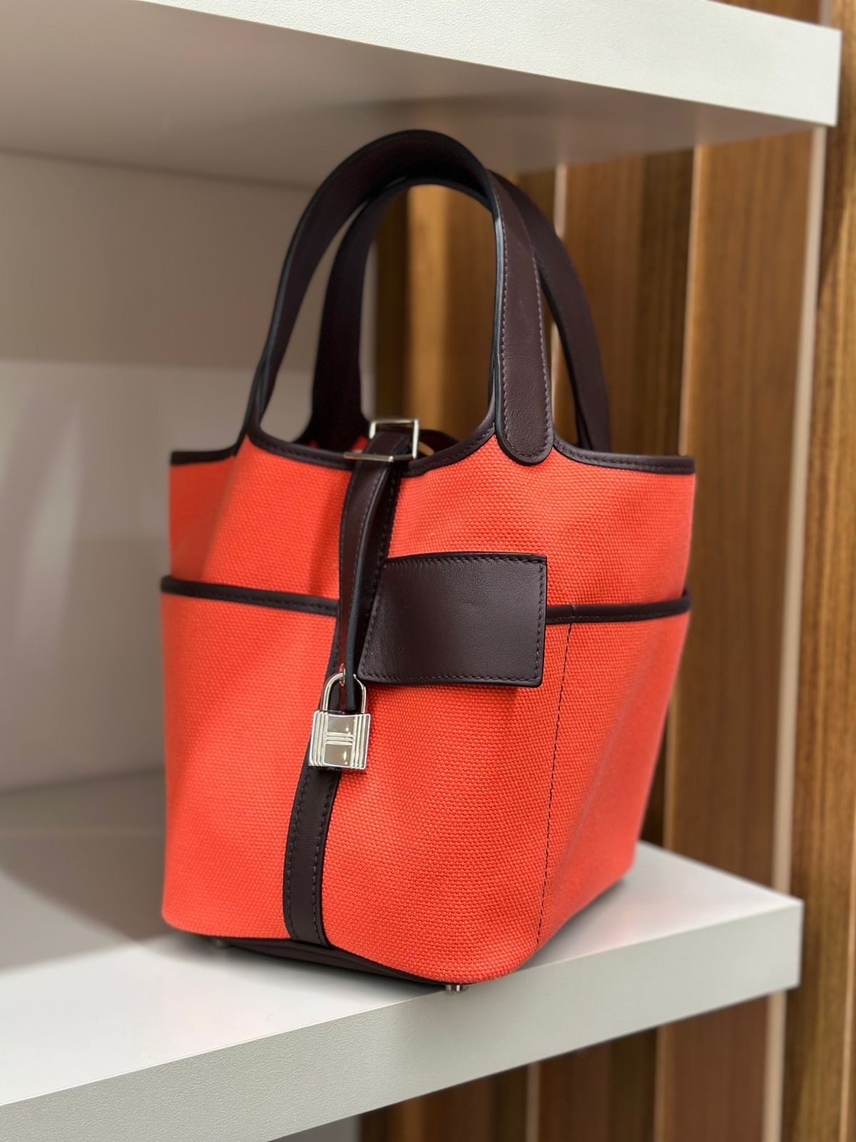 Bolsa Hermès Picotin Vermelha