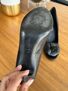 Peep Toe Chanel Camélia tam. 38 br