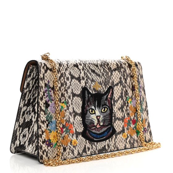 Bolsa Gucci Small Python Floral Médio