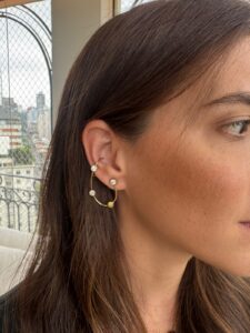 Brinco e Piercing Ana khouri com Brilhantes