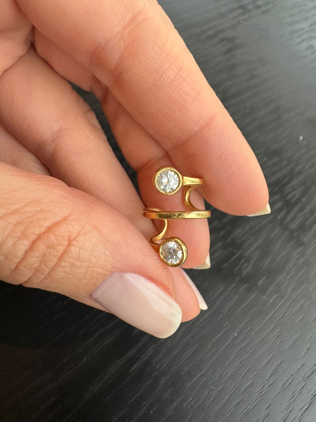 Brinco e Piercing Ana khouri com Brilhantes