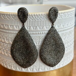 Brinco Joalheira Pessoal Gotas Preto