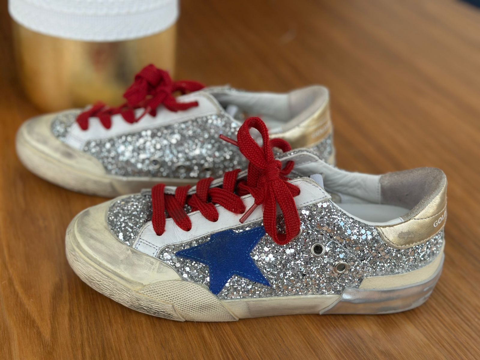 Tênis Golden Goose Superstar Prata Tam. 36 Br