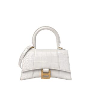 ⁠Bolsa Balenciaga Hourglass XS Branca