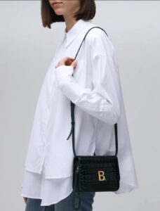 Bolsa Balenciaga Croc Effect B Verde