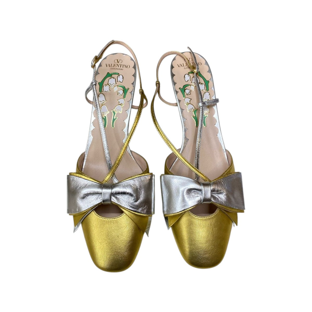 Scarpin Valentino VLogo Signature Dourado Tam. 36,5 Br
