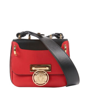 Bolsa Balmain Duo Color Vermelha Preta Renaissance Pequena