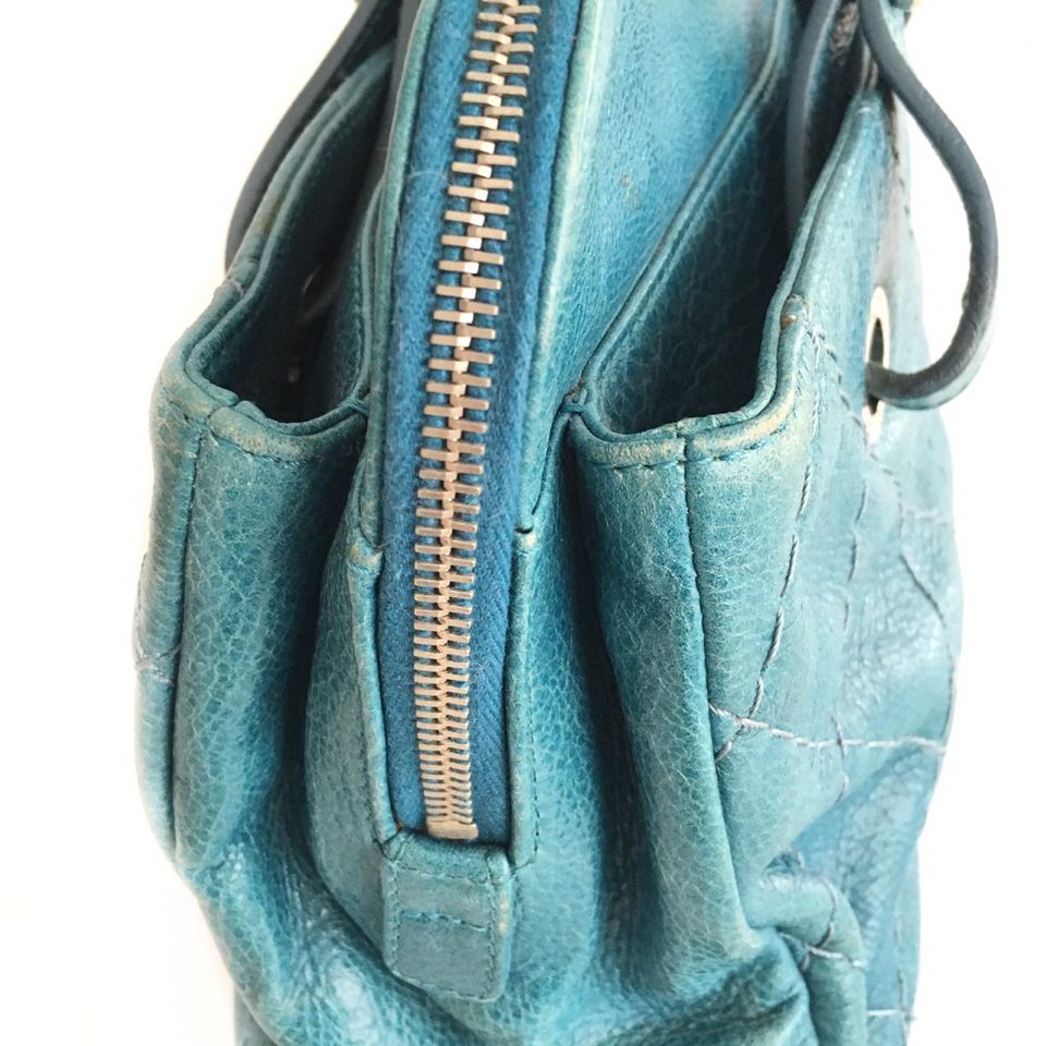 Bolsa Chanel Azul Turquesa