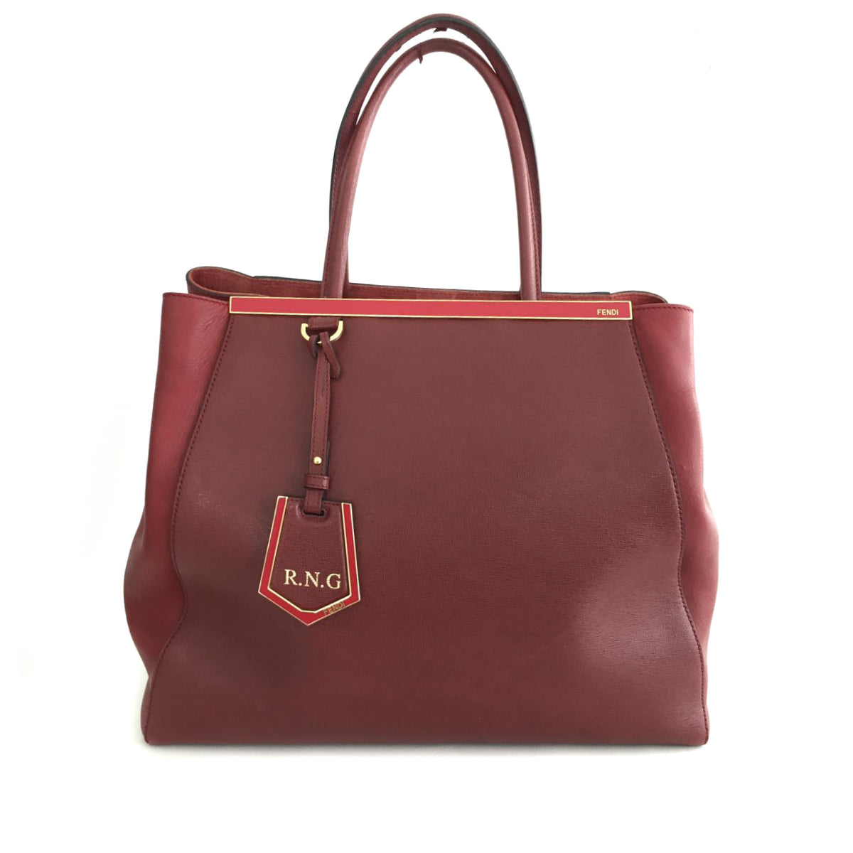 Bolsa Fendi 2 jour Bag Vermelha e Vinho