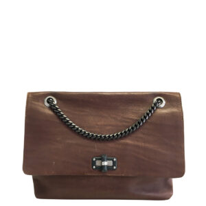 Bolsa Lanvin Marrom e Chumbo G Messenger