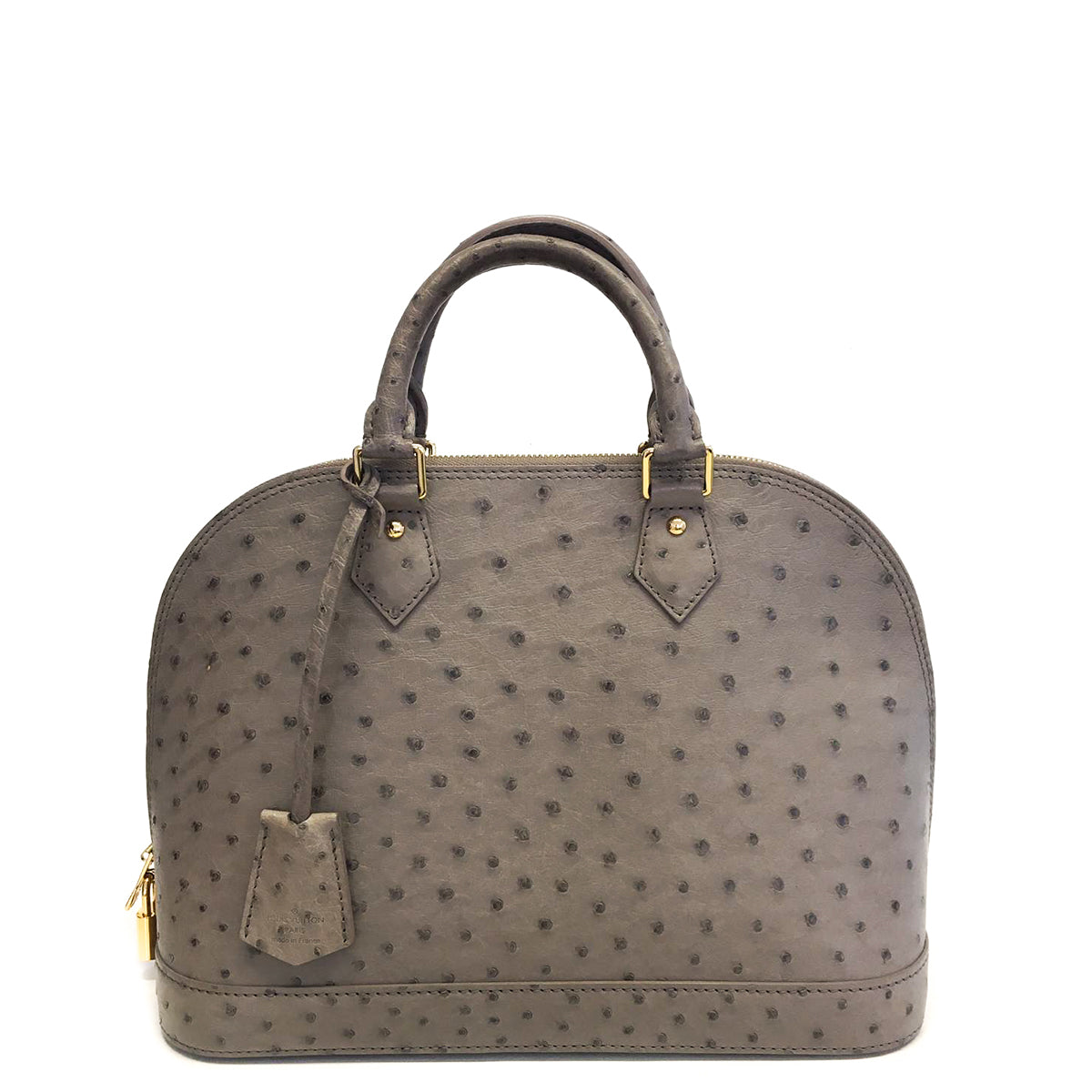 Bolsa Louis Vuitton Alma Cinza Avestruz Pequena
