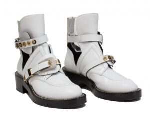 Bota Balenciaga Branca Com Fivelas Tam. 38