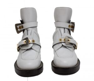 Bota Balenciaga Branca Com Fivelas Tam. 38