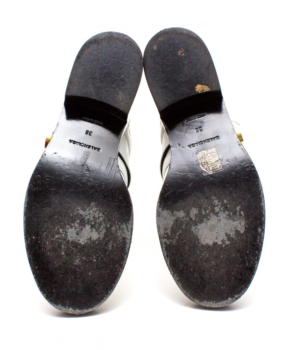 Bota Balenciaga Branca Com Fivelas Tam. 38