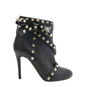 Bota Valentino Ankle Boot Preta Rockstud Tam. 37