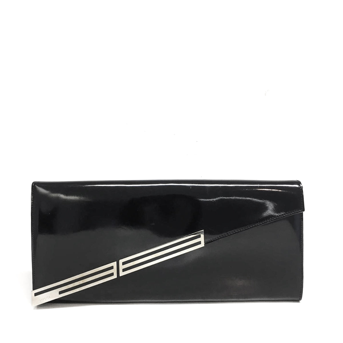 Clutch Gucci verniz preta grande